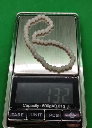 Браслет з намистин пластикових на гумці - прикраса аксесуар - 337