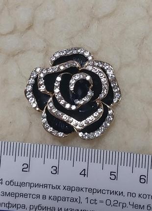 Брошь черная роза fashio jewelry украшение бижутерия красивая стильная можно тренд