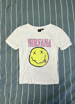 Футболка primark мерч гурту nirvana