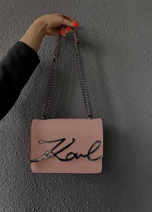 Жіноча сумка karl lagerfeld pink
