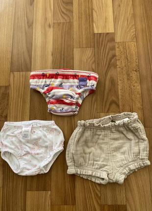 Трусики для плавання, на памперс та муслінові шортики