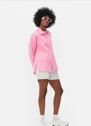 Рубашка оверсайз розовая primark