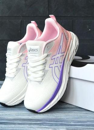 Женские белые кроссовки asics