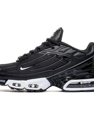 Кроссовки nike air max tn plus 3 leather black white1 фото