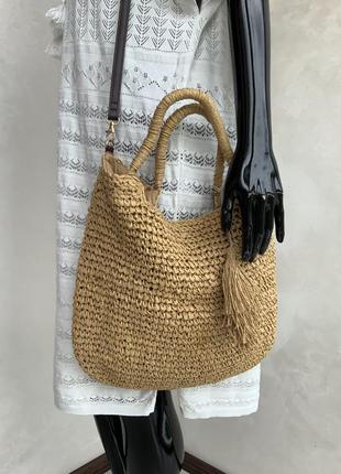 Primark соломʼяна плетена вʼязана пляжна сумка