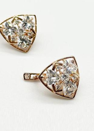 Серебряные серьги с фианитами
