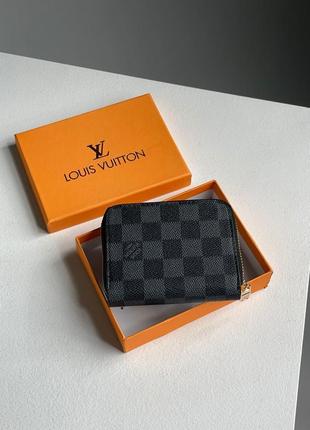 Кошелек в стиле louis vuitton wallet mini zippy grey chess