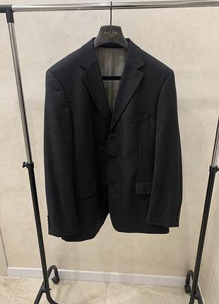 Класичний вінтажний чоловічий піджак hugo boss сірий жакет блейзер