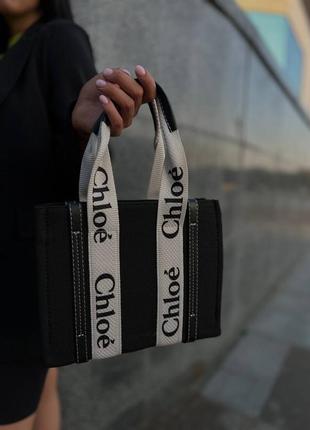 Женская сумка chloe woody bag black