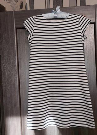 🌿 стильное платье-платье морячка, рост 134-140