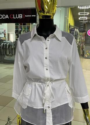 Рубашка белая нарядная блуза белая