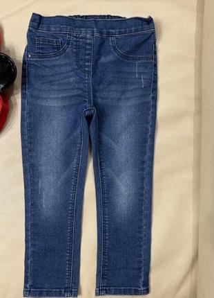 Джеггинсы некст, брюки, джинсы, лосины джинсовые 3-4 года рост 104 на девочку, состояние отличное