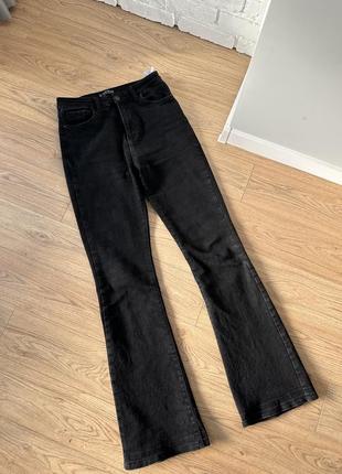 Solmar черные джинсы клеш палаццо трубы высокая талия высокая посадка джинсовые брюки брюки