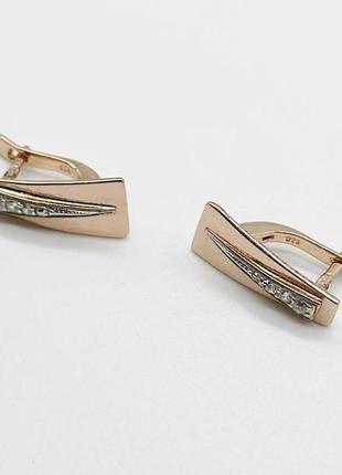 Серебряные серьги с фианитами