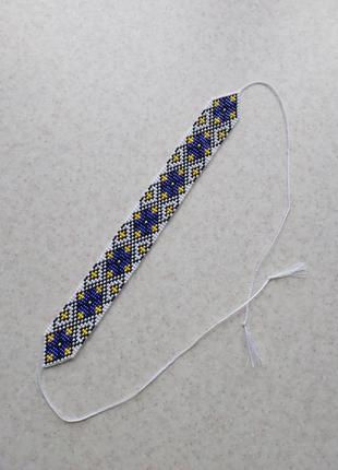 Чокер намисто в українському стилі прикраси ручна робота стрічковий гердан