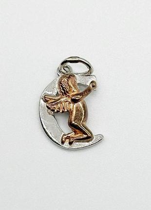 Серебряная подвеска буква "с"