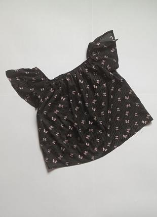 😍 шикарна чорна блузка блуза жіноча на резинці 14/хл