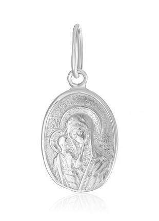 Срібний підвіс "володимирська ікона божої матері"