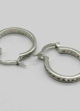 Серебряные серьги с фианитами