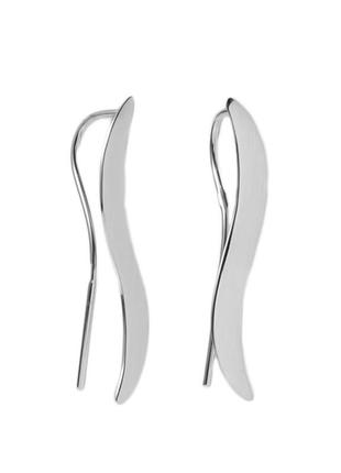 Срібні сережки родовані кафи