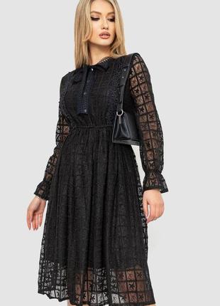 Ошатне плаття, колір чорний, 129r1907