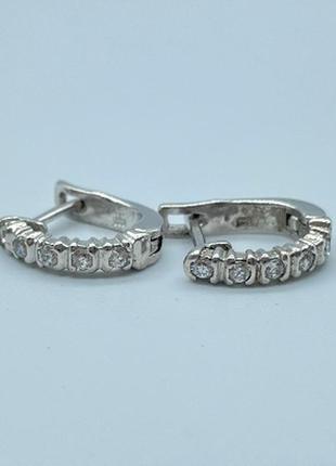 Серьги из серебра с английской застежкой