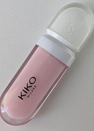 Блеск для губ с эффектом увеличения объема kiko lip volume, tutu rose оттенок