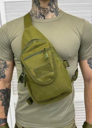 Тактична сумка нагрудна hardy oliva п2-3! +