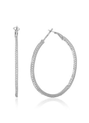 Серебряные сережки конго с итальянской застежкой