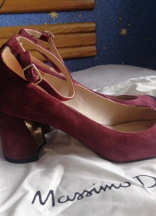 Брендовые туфельки из кожи и замши massimo dutti3 фото