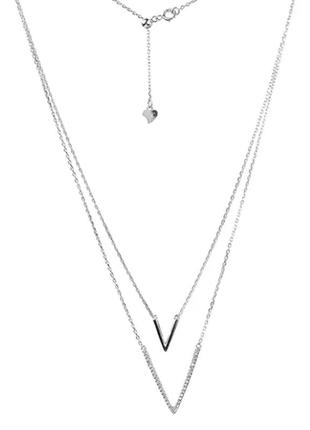 Серебряное колье с фианитами
