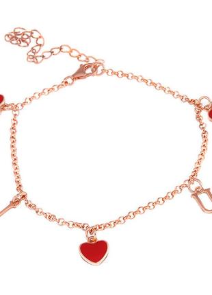 Браслет позолочене срібло, розмір 17,5 см x 0,1 см, вага: 3.4 г