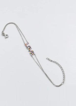 Срібний браслет з фіанітами