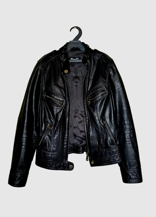 Dolce&amp;gabbana шкіряна куртка, оригінал із голограмою
