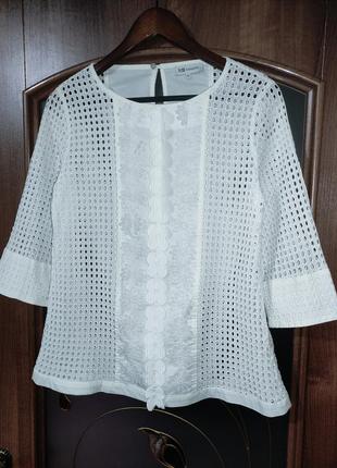 Неймовірна блузка з прошви (шиття) nadine h (німеччина) 100% бавовна