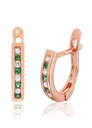 Серебряные серьги с фианитами