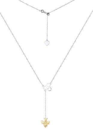 Срібне кольє вкрите позолотою 585 °, розмір 48 см x 0,1 см, вага: 2.6 г