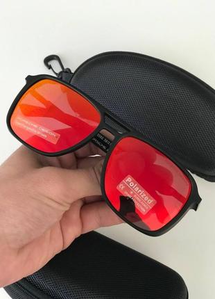 Чоловічі сонцезахисні окуляри porsche помаранчеві зі шторкою поляризовані
