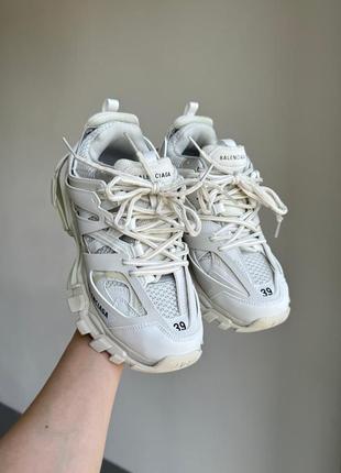 Кроссовки в стиле balenciaga track white/beige