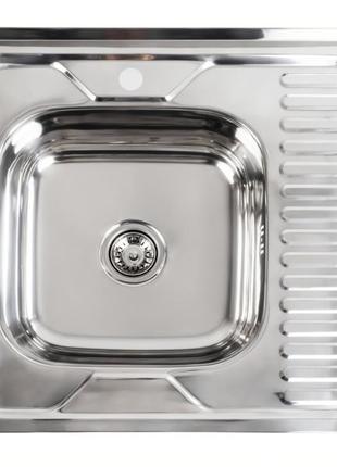 Кухонная мойка из нержавеющей стали platinum полировка 6060 l (0,7/160 мм)