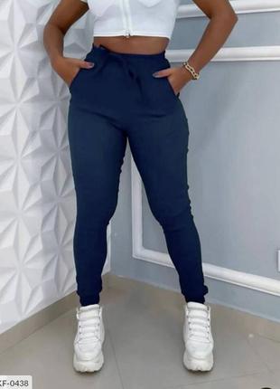 Штани жіночі стильні модні зручні повсякденні стрейч джинс приталені великі розміри 50-60