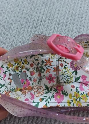 Детские резиновые босоножки 26 размер силиконовые сандалии прозрачные для девочки