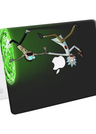 Чехол пластиковый для apple macbook pro / air рик и морти (rick and morty) макбук про case hard cover матово-білий5 фото