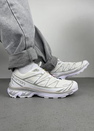 Саломон кросівки білі salomon xt-6 white lunar rock