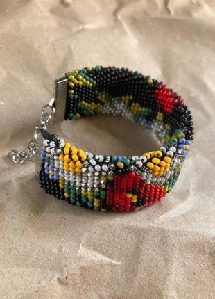 Эксклюзивный браслет из бисера (ручная работа)3 фото