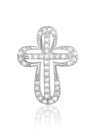 Серебряная подвеска с фианитами