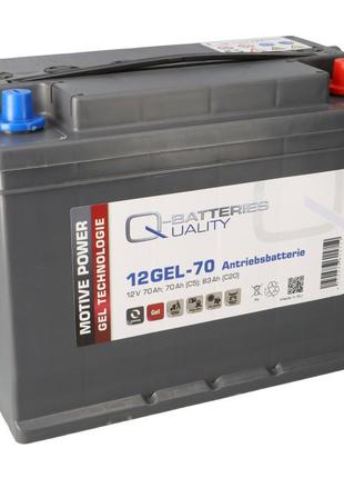 Гелевый аккумулятор q-batteries gel 12 gel-70 12v 83ah (c20) акб батарея для ибп (29 кг) германия