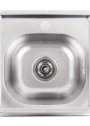 Кухонна мийка з нержавіючої сталі platinum декор 3838 (0,6/160 мм)