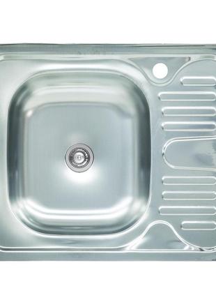 Мойка кухонная из нержавеющей стали platinum 6050 l (0,4/120 мм)
