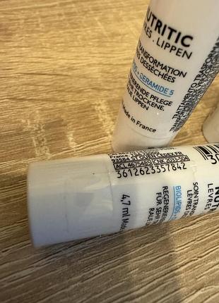 Живильний бальзам для глибокого відновлення шкіри губ la roche-posay nutritic levres lips